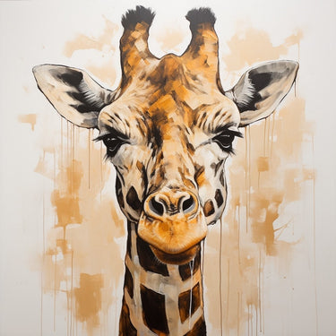 Curious Giraffe Painting